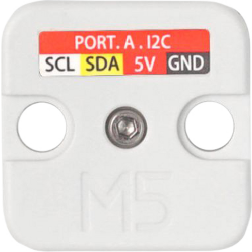 Weißes Elektronikmodul mit der Aufschrift 'PORT. A, I2C' und farbcodierten Bereichen für 'SCL', 'SDA', '5V' und 'GND', zwei Befestigungslöcher.